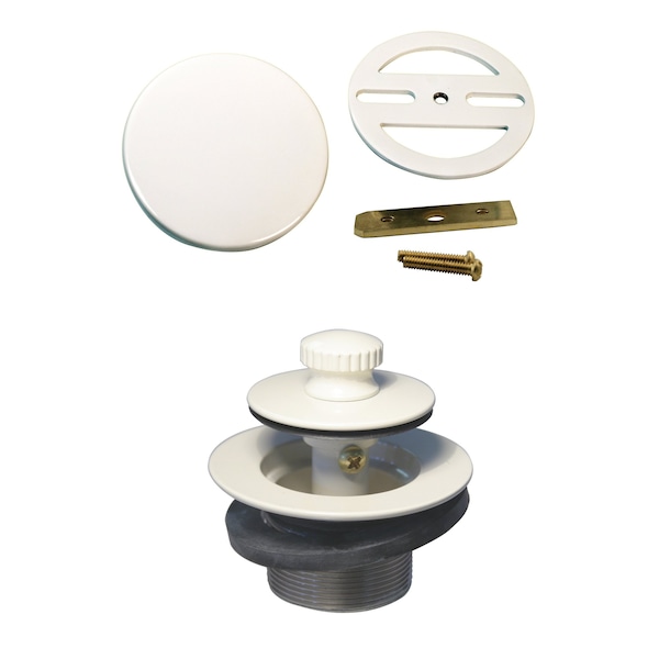 Westbrass Twist & Close Universal Tub Trim W/ Floating Faceplate in Powdercoated White D94HK-50 - main